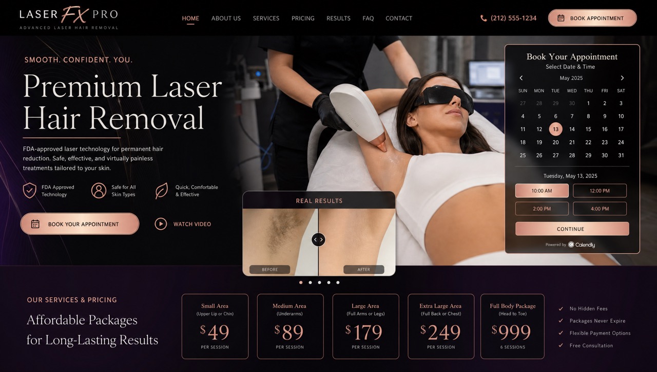 LaserFx Pro — лендінг бʼюті-клініки