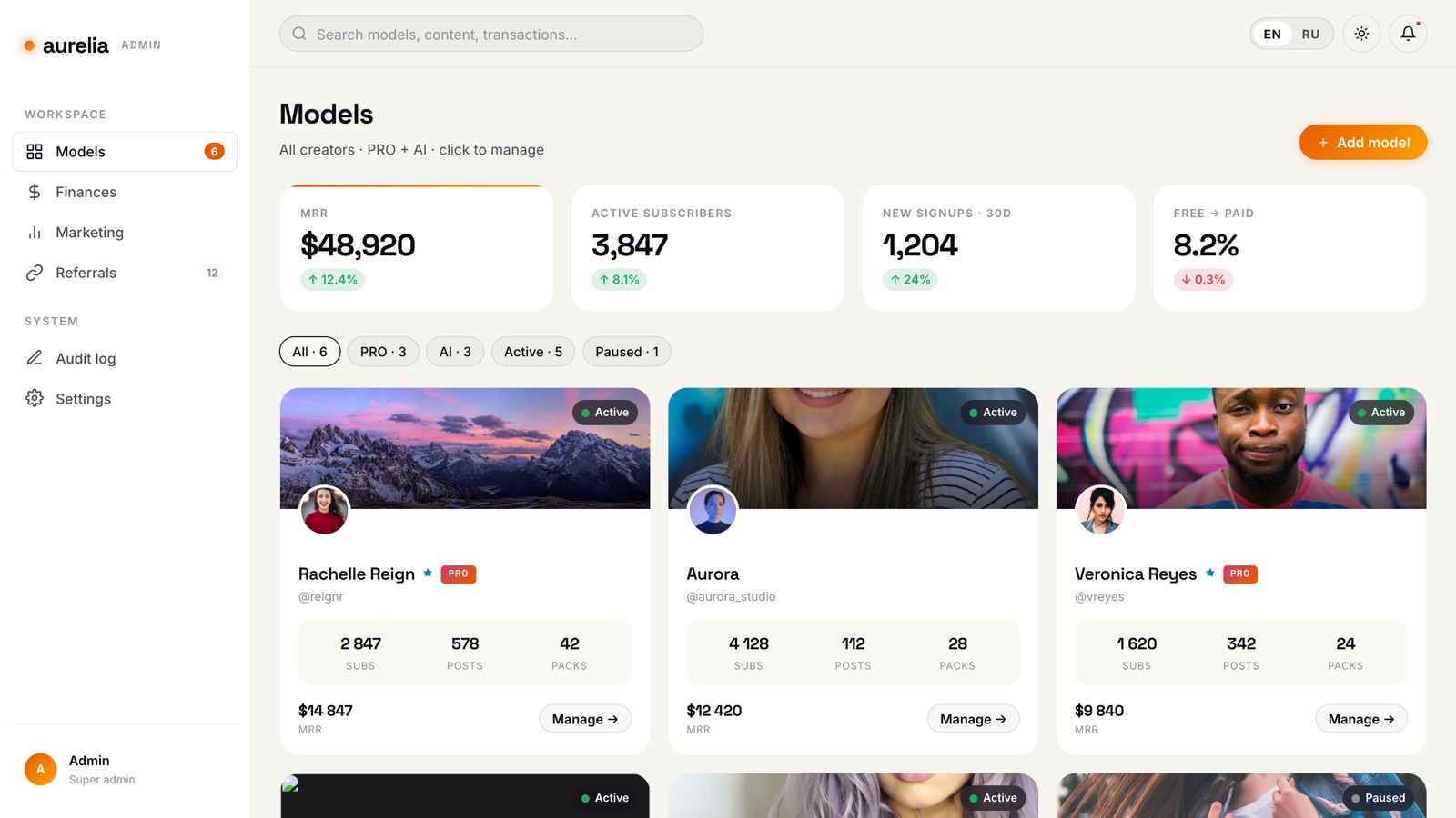 Creator marketplace